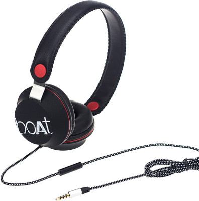 boAt BassHeads 500 Wired Headset (Black) 
