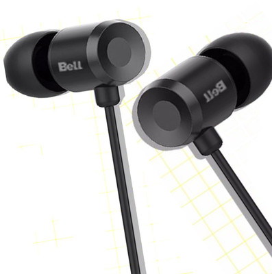 Bell Extreme durable Metal Subwoofer series Universal 3.5mm Headphone with MIC Wired Headset (Black) 