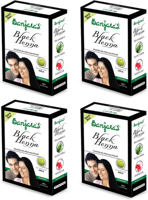 Banjaras Black Henna With Amla 50 G set of 4 pack Banjaras Black Henna With Amla 50 G set of 4 pack