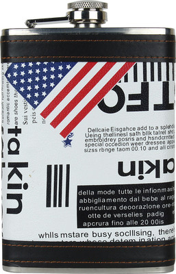 48% OFF on Taino Red White Stainless Steel Hip Flask 265 ml 48% OFF on Taino Red White Stainless Steel Hip Flask 265 ml