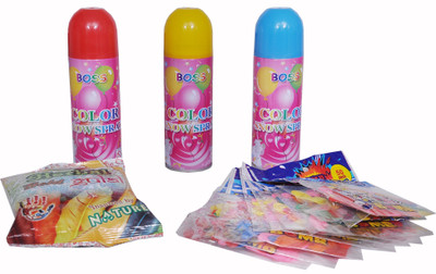 54% OFF on Indigo Creatives Pichkari, Color, Balloon Holi Combo