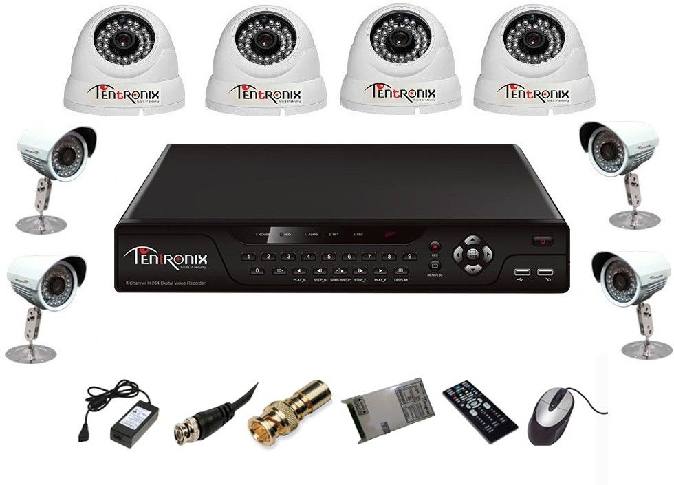 51% OFF on Tentronix Dvr System 8 Channel Home Security Camera