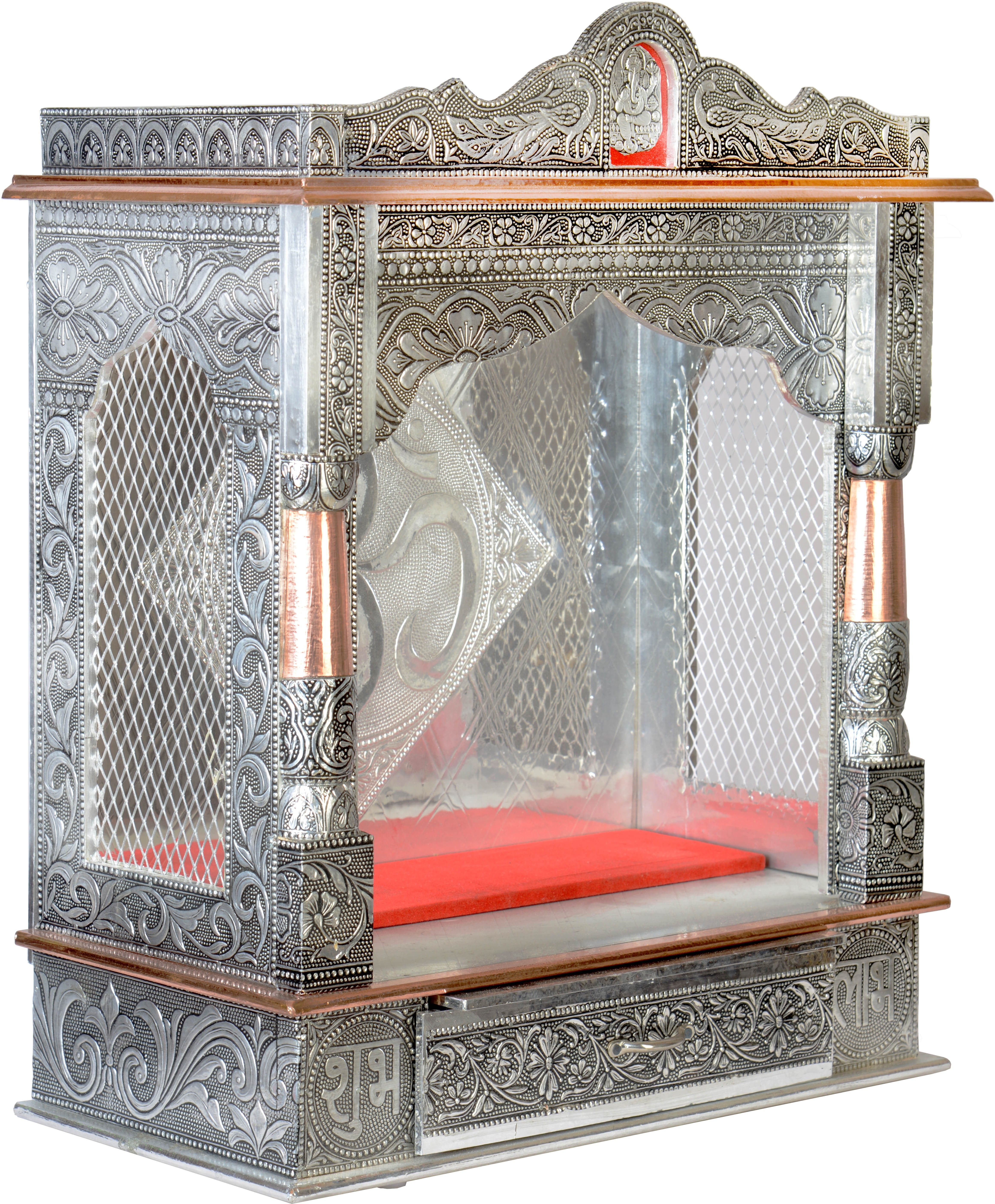 28% OFF on Akshar Furniture Aluminium silver Aluminium Home Temple Height: 56 cm 28% OFF on Akshar Furniture Aluminium silver Aluminium Home Temple Height: 56 cm