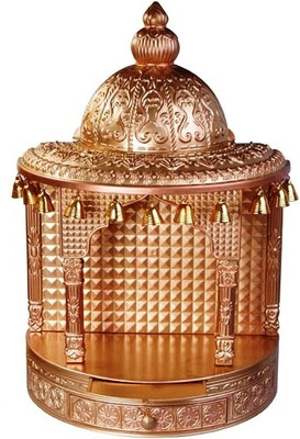 Cipla Plast Mandir Wooden Finish - Big Plastic Home Temple Brown