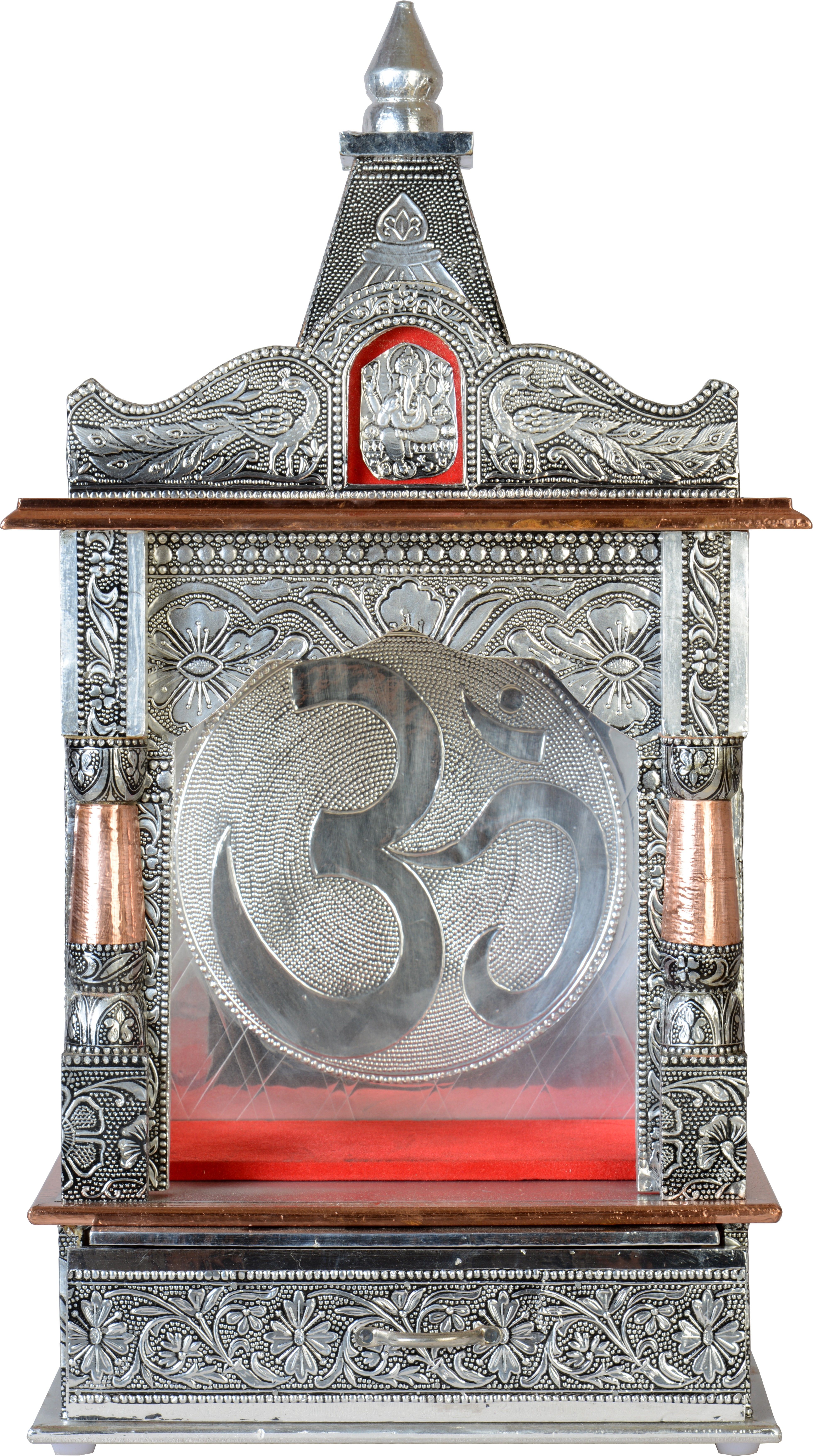 34% OFF on Akshar Furniture Aluminium Oxodized Aluminium Home Temple Height: 53 cm
