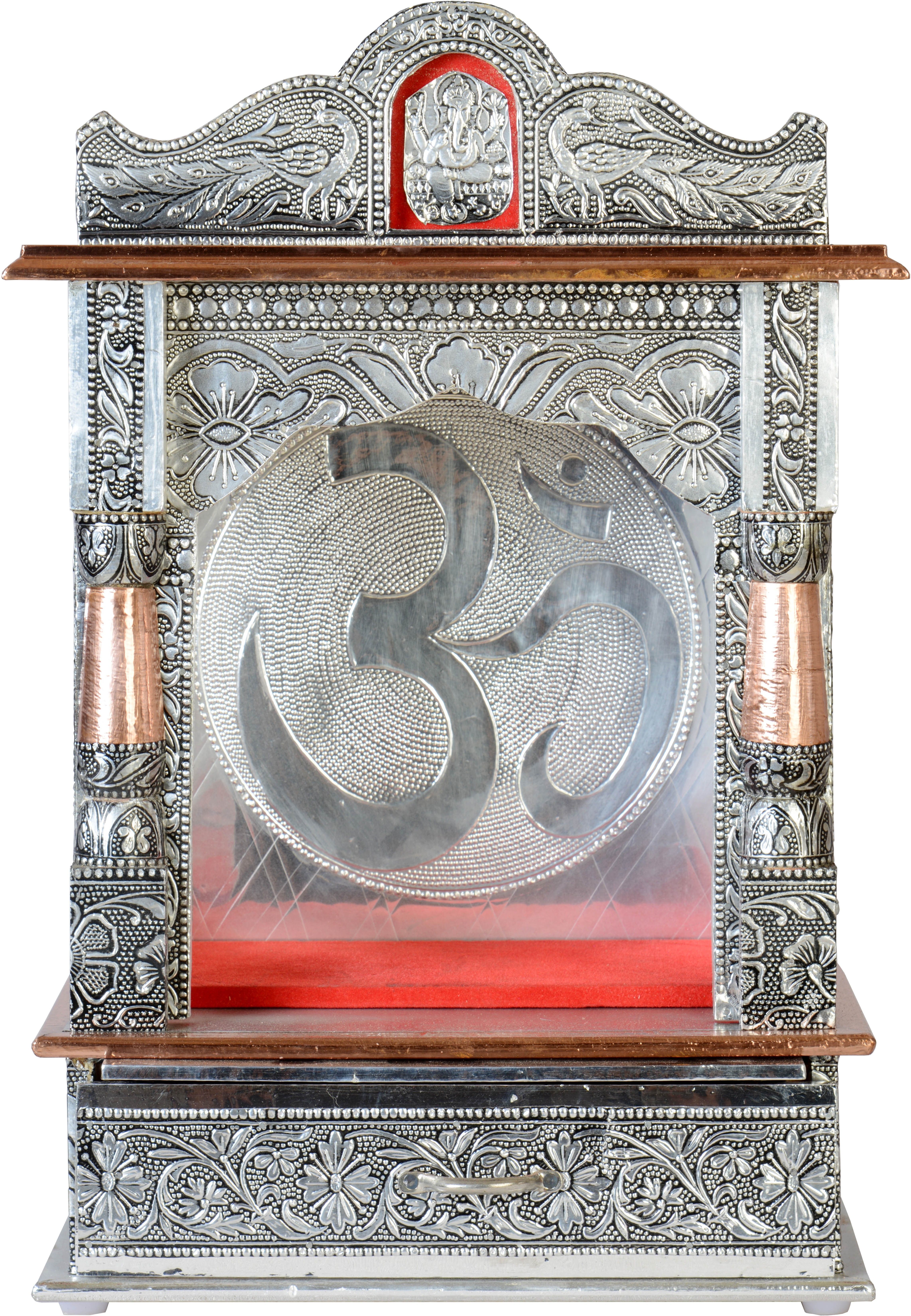 24% OFF on Akshar Furniture Aluminium Oxodized Aluminium Home Temple Height: 46 cm