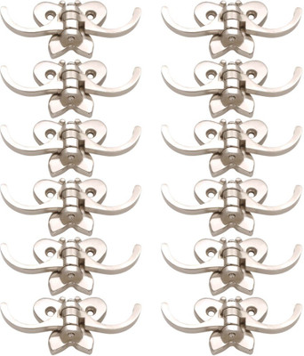 9% OFF on Doyours 12 Set Glossy Steel In Butterfly Design 3 - Pronged Hook Steel Pack of 12