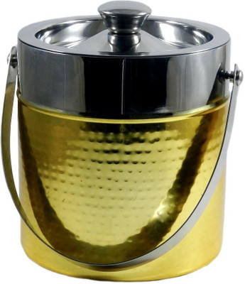 35% OFF on Gaarv Hammered Gold Plated Stainless Steel Ice Bucket Gold 1.9 L