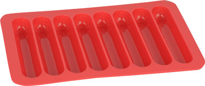 Seven Seas Round long Red Silicone Ice Cube Tray Pack of 1 Seven Seas Round long Red Silicone Ice Cube Tray Pack of 1