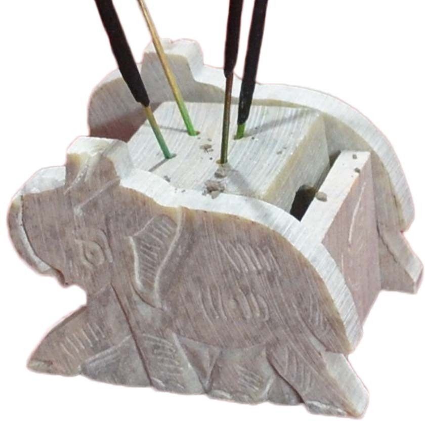 50% OFF on Artist Haat Handcrafted Soapstone Elephant Shaped Model B Stoneware Incense Holder