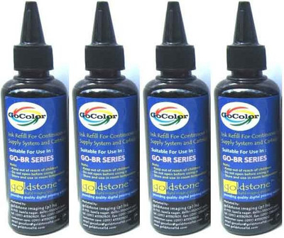 36% OFF on GoColor Brother Premium Quality Inkjet 100 ML X 4 Black Color Combo (Dye Ink) Black Ink 36% OFF on GoColor Brother Premium Quality Inkjet 100 ML X 4 Black Color Combo (Dye Ink) Black Ink