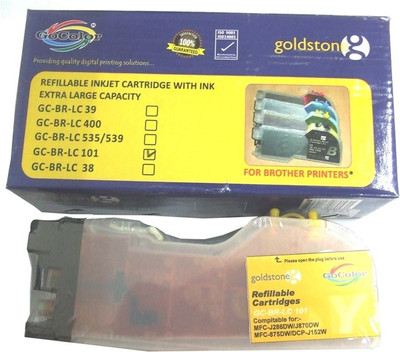 43% OFF on GoColor Refillable Cartridges LC-101 for Brother Printer ( 4 Color B/C/M/Y ) White Ink 43% OFF on GoColor Refillable Cartridges LC-101 for Brother Printer ( 4 Color B/C/M/Y ) White Ink