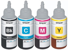 EPSON For L100/L200/L210/L220/L300/L350/L500 Black, Cyan, Megenta, Yellow Ink (Black, Cyan, Megenta, Yellow)