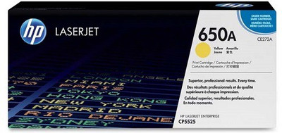 HP CE272A Toner Cartridge 650A LaserJet Yellow Toner HP CE272A Toner Cartridge 650A LaserJet Yellow Toner