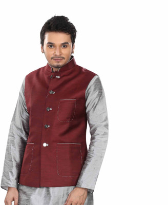 Prapti Sleeveless Solid Men's Nehru Jacket Prapti Sleeveless Solid Men's Nehru Jacket