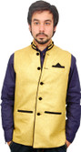 56% OFF on Front Look Sleeveless Solid Men's Nehru Jacket