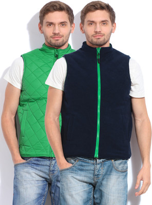 50% OFF on Status Quo Sleeveless Solid Men's Jacket
