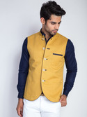 20% OFF on Mr Button Sleeveless Solid Men's Nehru Jacket