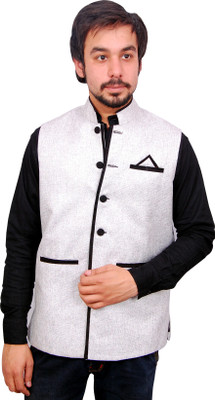 56% OFF on Front Look Sleeveless Self Design Men's Nehru Jacket 56% OFF on Front Look Sleeveless Self Design Men's Nehru Jacket