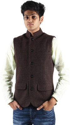 Owncraft Sleeveless Solid Men's Nehru Jacket Owncraft Sleeveless Solid Men's Nehru Jacket