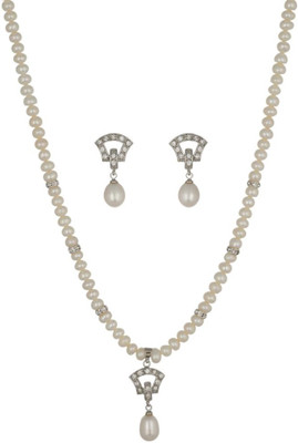 50% OFF on Abhushan Oval Shape Alloy Jewel Set White 50% OFF on Abhushan Oval Shape Alloy Jewel Set White