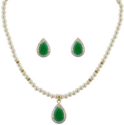 50% OFF on Abhushan Beautiful Alloy Jewel Set White