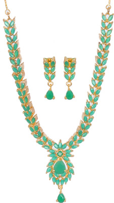 48% OFF on Hyderabadi Abhushan Alloy Jewel Set Green