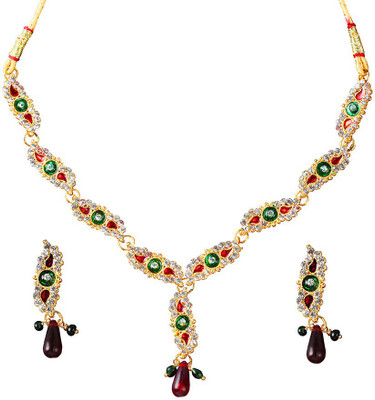 64% OFF on 14Fashions 1100810 Alloy Jewel Set Maroon, Green