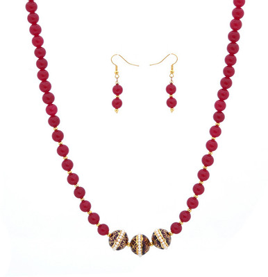 55% OFF on Hyderabadi Abhushan Alloy Jewel Set Red