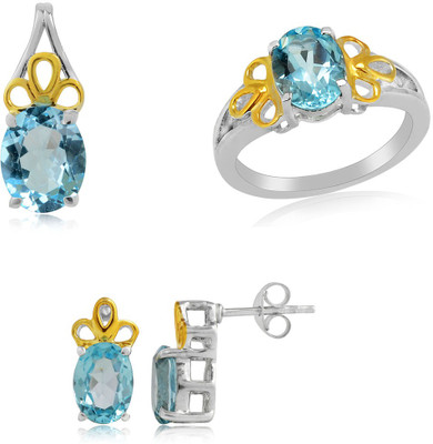 31% OFF on RosesNRibbons Floral Affair Sterling Silver Jewel Set Silver, Gold