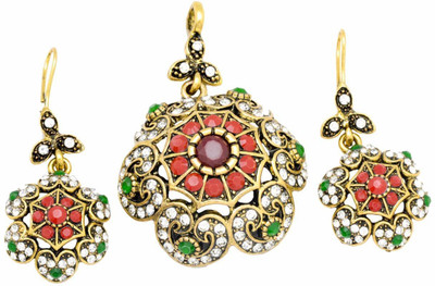 60% OFF on Yugshajewels Elegant YJS-118 Brass Jewel Set Red, Green 60% OFF on Yugshajewels Elegant YJS-118 Brass Jewel Set Red, Green