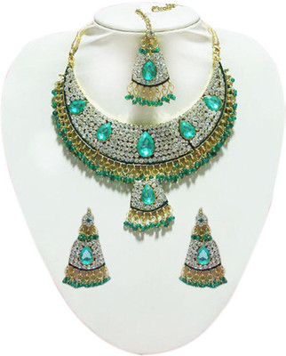 50% OFF on Kriaa 1100612 Alloy Jewel Set Green