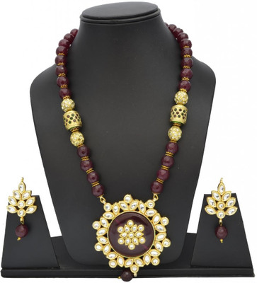 45% OFF on Swarna Collections Jaipuri Beads Jadau Necklace For Women Stone Jewel Set Red 45% OFF on Swarna Collections Jaipuri Beads Jadau Necklace For Women Stone Jewel Set Red