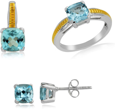 30% OFF on RosesNRibbons Framed Gem Sterling Silver Jewel Set Silver, Gold