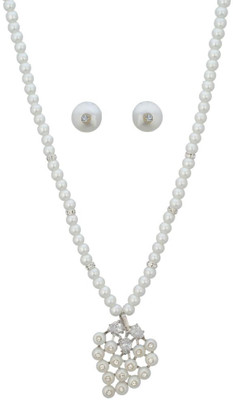 50% OFF on Abhushan Plated Alloy Jewel Set Silver 50% OFF on Abhushan Plated Alloy Jewel Set Silver