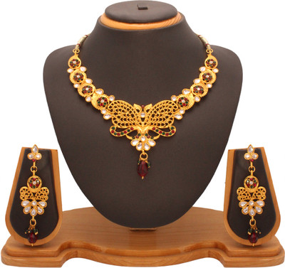 70% OFF on Vendee Fashion Heart Flutter Alloy Jewel Set Green, Maroon
