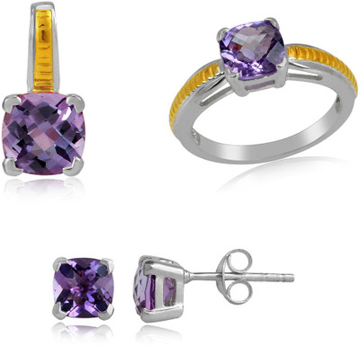 30% OFF on RosesNRibbons Framed Gem Sterling Silver Jewel Set Silver, Gold