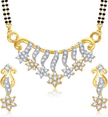 VK Jewels Shine Star Gold And Rhodium Plated Alloy Jewel Set Gold
