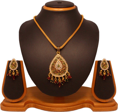70% OFF on Vendee Fashion Fabulous Design Brass Jewel Set Maroon, Green