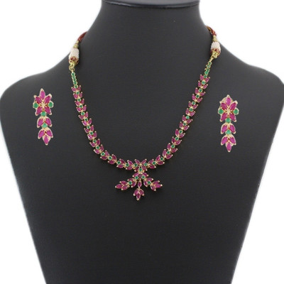 10% OFF on 925 Silver Alloy Jewel Set Pink, Green 10% OFF on 925 Silver Alloy Jewel Set Pink, Green