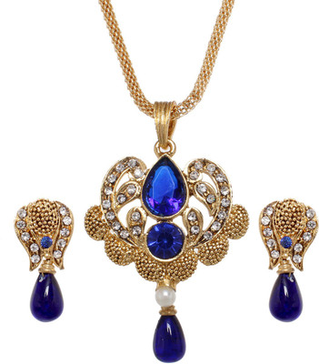 70% OFF on Vendee Fashion Admirable Zinc Jewel Set Blue