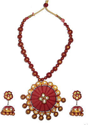 61% OFF on Hand Art Handmade Terracotta Style Diva Ceramic Jewel Set Multicolor 61% OFF on Hand Art Handmade Terracotta Style Diva Ceramic Jewel Set Multicolor