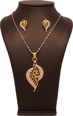 60% OFF on Vendee Fashion Shell Design Brass Jewel Set Gold, Silver