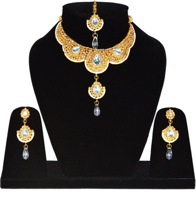 59% OFF on Archana Jewelry Nec30 Alloy Jewel Set White