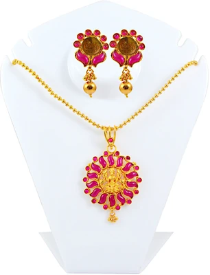 30% OFF on iJewel Pendant Set with Earrings Alloy Jewel Set Gold