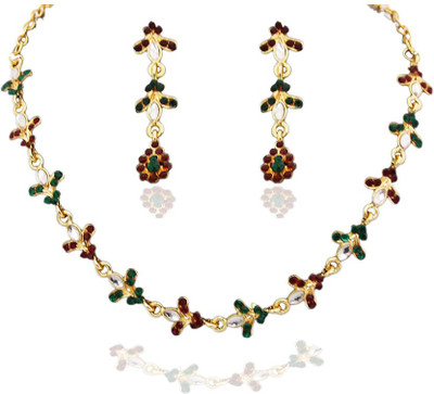45% OFF on 14Fashions 1100217 Alloy Jewel Set Brown, Green