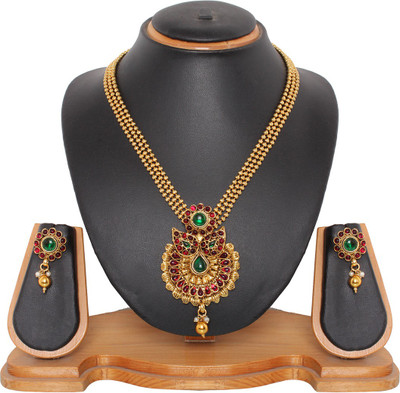 69% OFF on Vendee Fashion Idol Zinc Jewel Set Maroon, Green