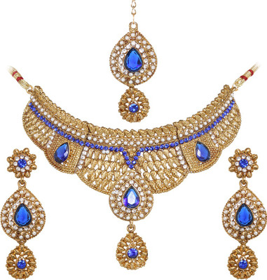 70% OFF on Vendee Fashion Exquisite Crafted Zinc Jewel Set Blue
