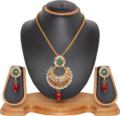 60% OFF on Vendee Fashion Antique Copper Jewel Set Maroon, Green