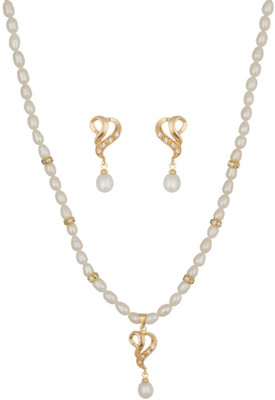 50% OFF on Abhushan Simple Designed Alloy Jewel Set White